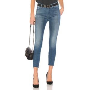 Mother The Vamp Fray Mid Rise Skinny Jeans Crack the Whip Size 25